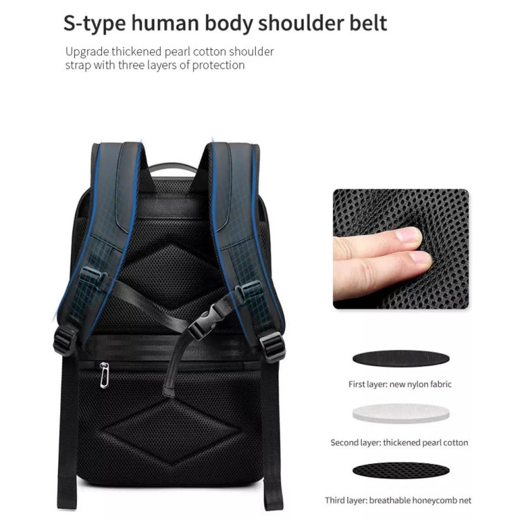 Frendorf | Business Großes Fassungsvermögen Reise Tasche Multifunktionale Wasserdichte Laptop Rucksack Mit USB-Anschluss (Hellgrau)