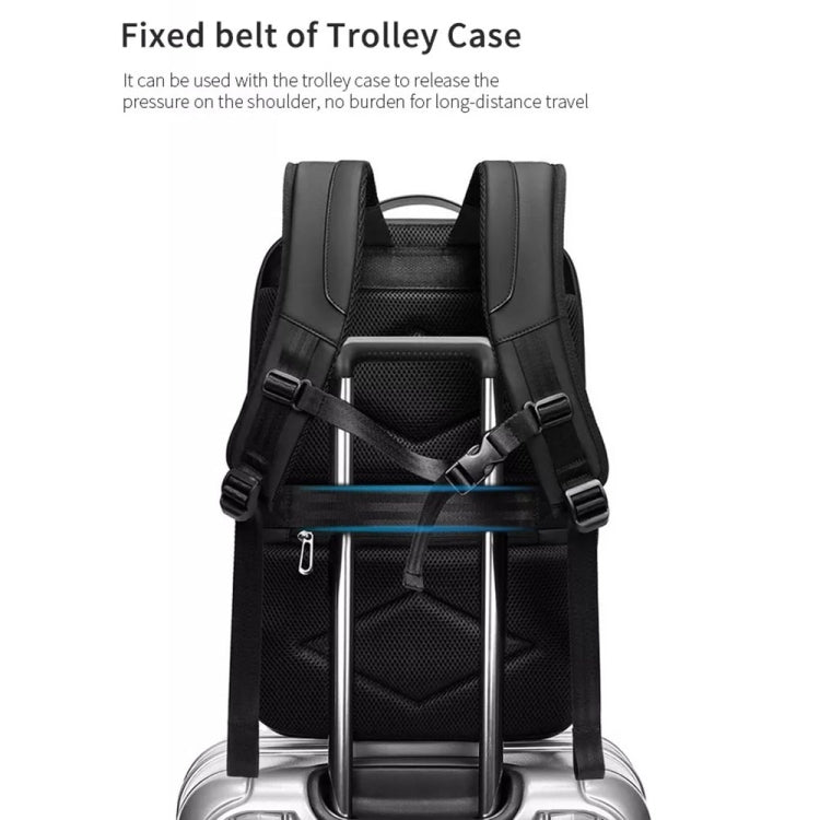 Frendorf | Business Großes Fassungsvermögen Reise Tasche Multifunktionale Wasserdichte Laptop Rucksack Mit USB-Anschluss (Hellgrau)