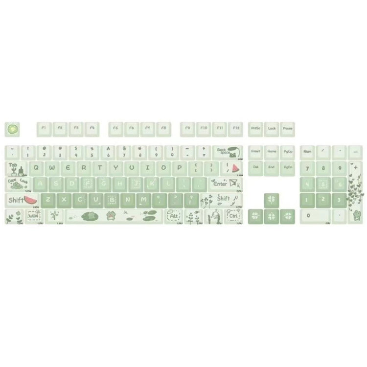 Frendorf | 148 Tasten MDA Höhe 5-seitig Hitzeanstieg PBT Mechanische Tastatur Tastenkappen (Grün)