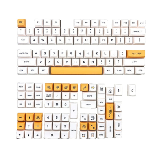 Frendorf | Bee Milk 140 Tasten Sublimation Mechanische Tastatur PBT Tastenkappen