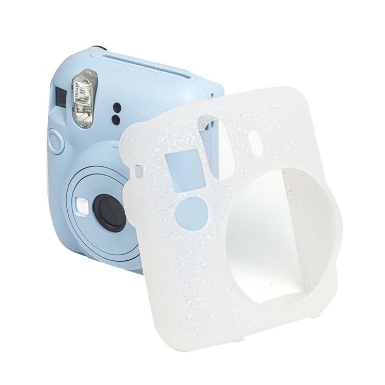 Frendorf | Voor Fujifilm Instax Mini 12 Soft Shell Camera Bag Opslag Silicone Case (Glitter Roze)