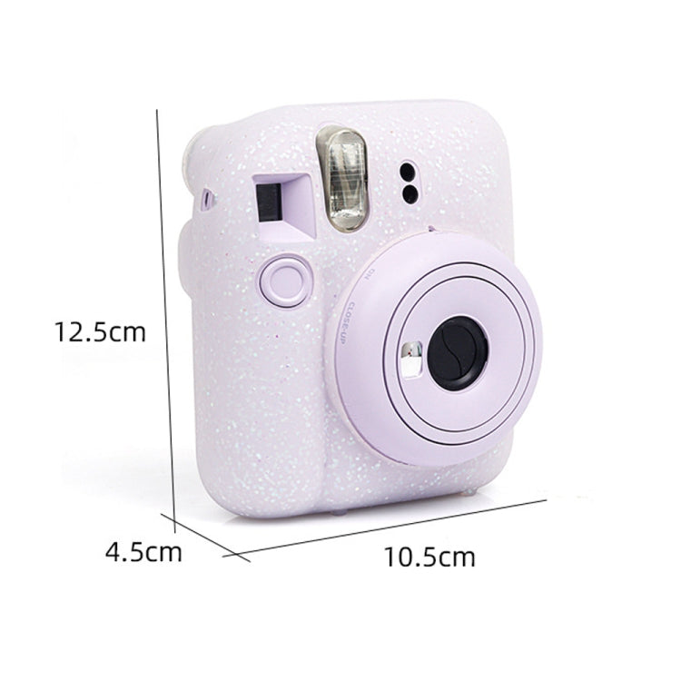 Frendorf | Voor Fujifilm Instax Mini 12 Soft Shell Camera Bag Opslag Silicone Case (Glitter Roze)