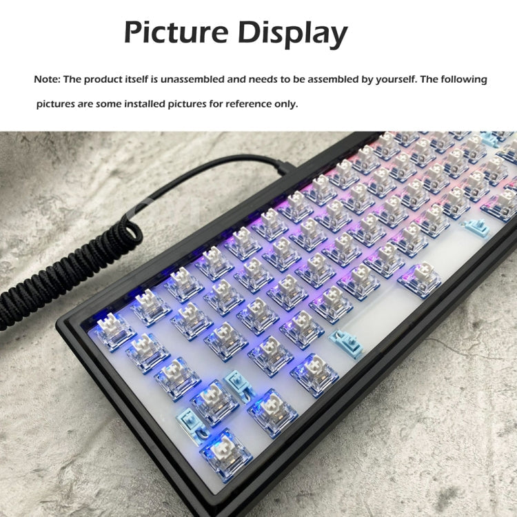 Frendorf | Hot Swap Welle Verkabelt RGB Hintergrundbeleuchtung Angepasst Mechanische Tastatur Kit (Weiß)