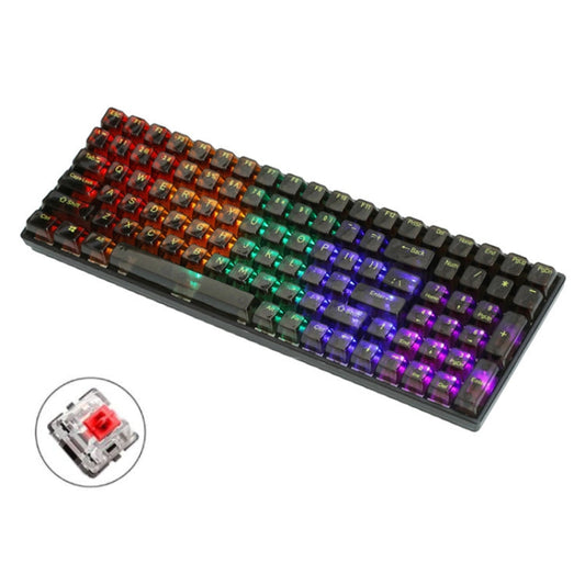 Frendorf | 100 Tasten Anpassbare Gaming Verdrahtete Mechanische Tastatur Transparente Taste Rotachse (Schwarz)