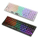 Frendorf | 100 Tasten angepasste Gaming kabelgebundene mechanische Tastatur transparente Tastenkappen roter Schaft (weiß)
