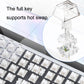 Frendorf | 100 Tasten angepasste Gaming kabelgebundene mechanische Tastatur transparente Tastenkappen roter Schaft (weiß)