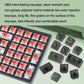 Frendorf | 100 Tasten angepasste Gaming kabelgebundene mechanische Tastatur transparente Tastenkappen roter Schaft (weiß)