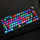 Frendorf | 130 Tasten MDA Höhe Mechanische Tastatur Transparente Tastenkappe (Schwarz Transparent)