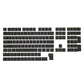 Frendorf | 130 Tasten MDA Höhe Mechanische Tastatur Transparente Tastenkappe (Schwarz Transparent)