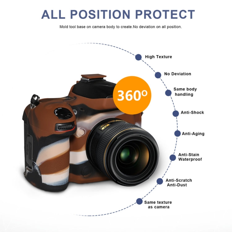 Frendorf | Pixel P001 Für Nikon D750 Kamera Silikon Schutzgehäuse (Wüsten-Tarnung)
