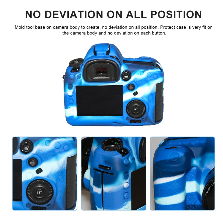 Frendorf | Pixel P001 Voor Canon EOS 5D Mark IV Camera Siliconen Beschermhoes (Ocean Camouflage)