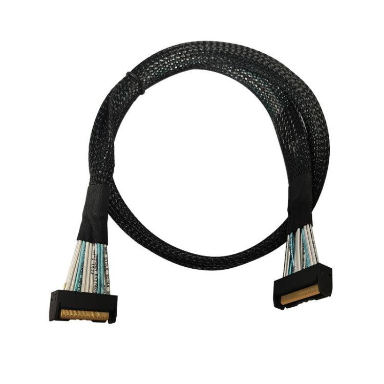 Frendorf | 32G Transfer PCIE5.0 Slim SAS MCIO 74P  zu MCIO 74P Server Hochgeschwindigkeits-Drehverdrahtung 0,7 m