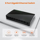 Frendorf | Tenda SG108 100/1000M Desktop-Netzwerk-Switch 8-Port-Gigabit-Desktop-Switch Ethernet-Switch LAN-Hub (UK-Stecker)