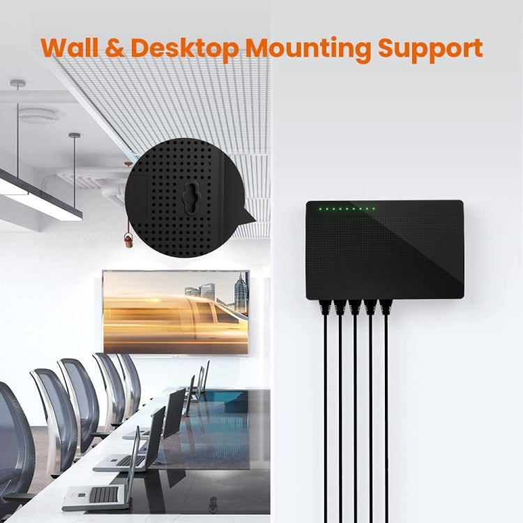 Frendorf | Tenda SG108 100/1000M Desktop-Netzwerk-Switch 8-Port-Gigabit-Desktop-Switch Ethernet-Switch LAN-Hub (UK-Stecker)