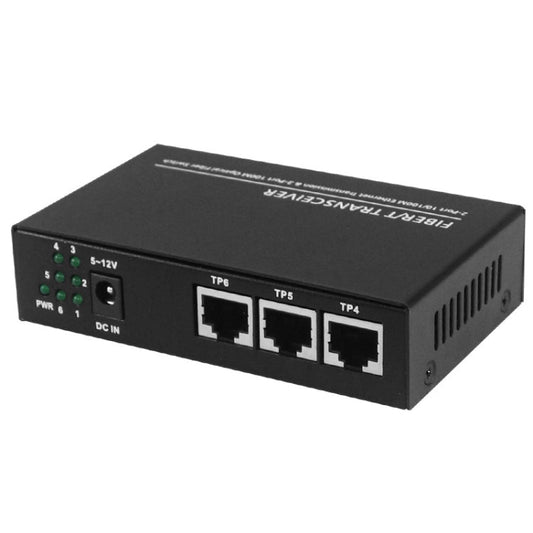 Frendorf | 3-Faser-Port & 3 LAN-Port 10/100Mbps Ethernet-Switch Glasfaser-Switch