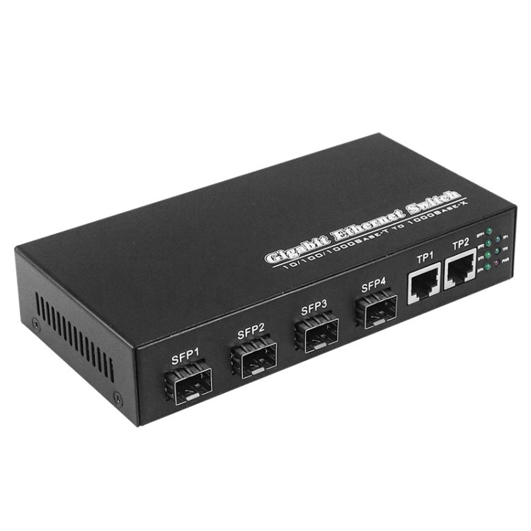 Frendorf | 2 x 10/100/1000 RJ45 Port & 4 x 1000M SFP Port Glasfaser Switch