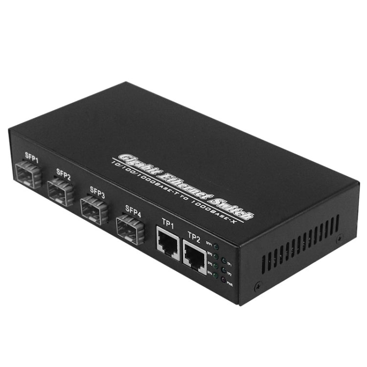 Frendorf | 2 x 10/100/1000 RJ45 Port & 4 x 1000M SFP Port Glasfaser Switch