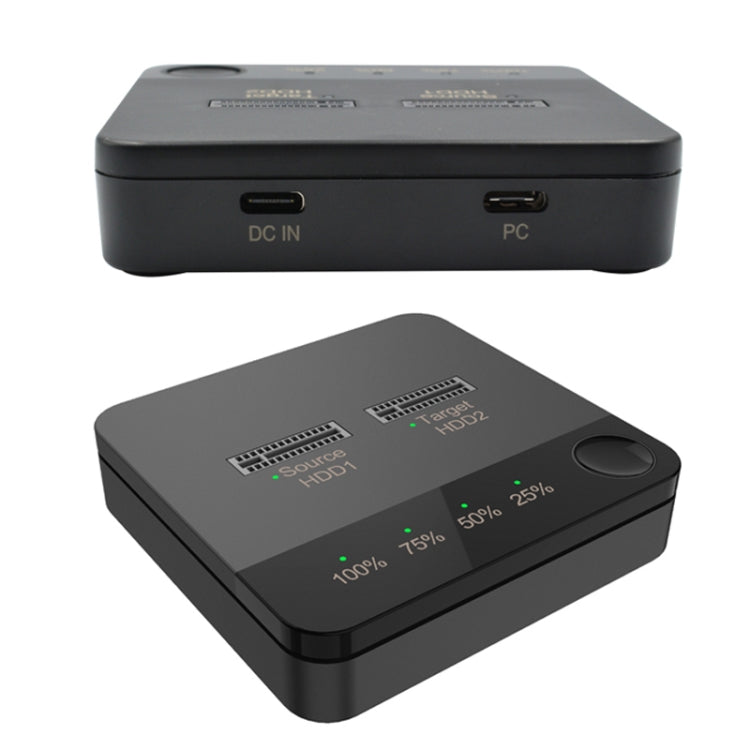 Frendorf | M.2 SATA Festplatten-Duplikator Solid State Drive SSD Mobile Festplattgehäuse (Schwarz)