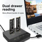 Frendorf | M.2 SATA Festplatten-Duplikator Solid State Drive SSD Mobile Festplattgehäuse (Schwarz)