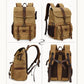 Frendorf | Große Kapazität SLR Digitalkamera Tasche Laptop Rucksack Canvas Aufbewahrungstasche (Erdgelb)