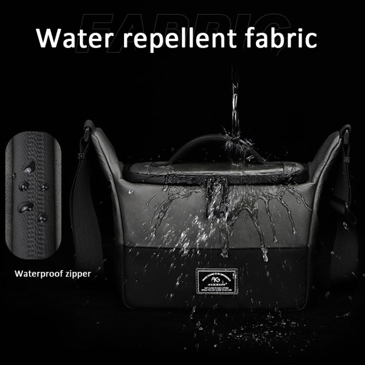 Frendorf | PU Leren Schouder Crossbody Fotografie Tas SLR Camera Tas Lens Opbergtas (Grijs)