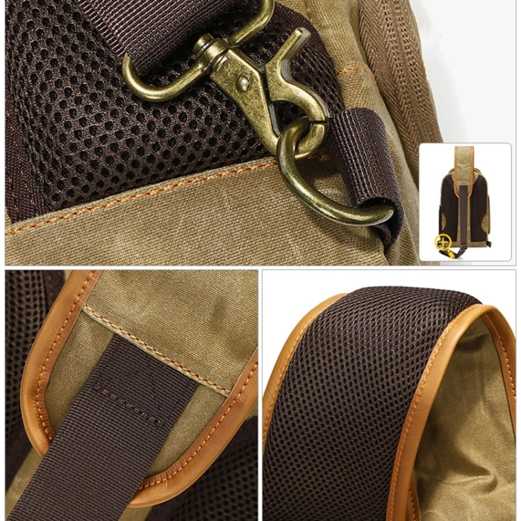 Frendorf | Outdoor Canvas Slijtvast Waterdicht Fotografie Schoudertas (Khaki)
