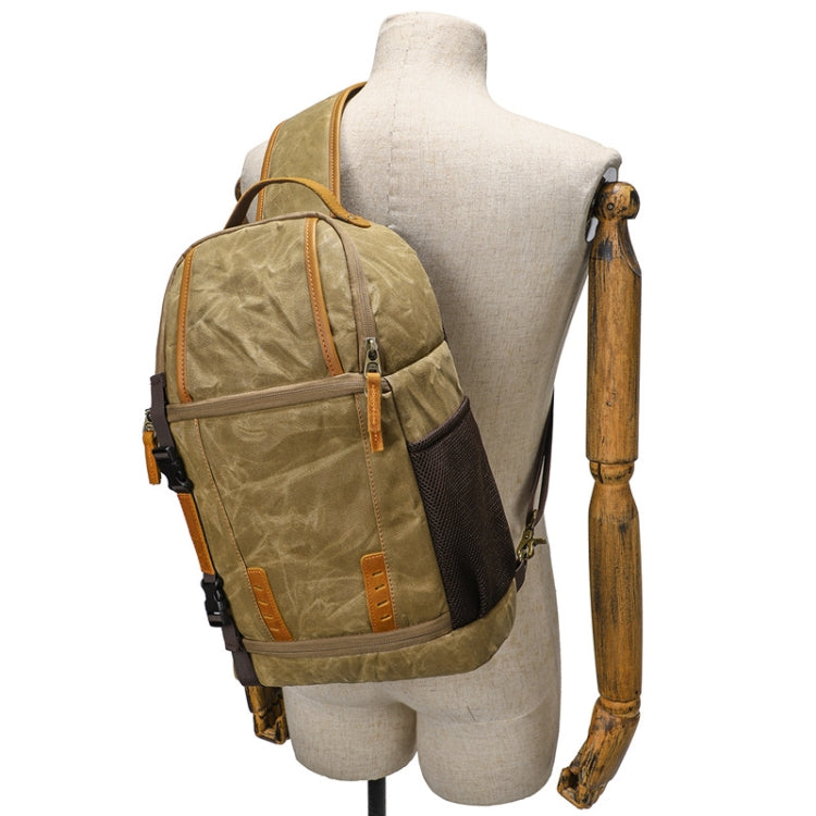 Frendorf | Outdoor Canvas Slijtvast Waterdicht Fotografie Schoudertas (Khaki)