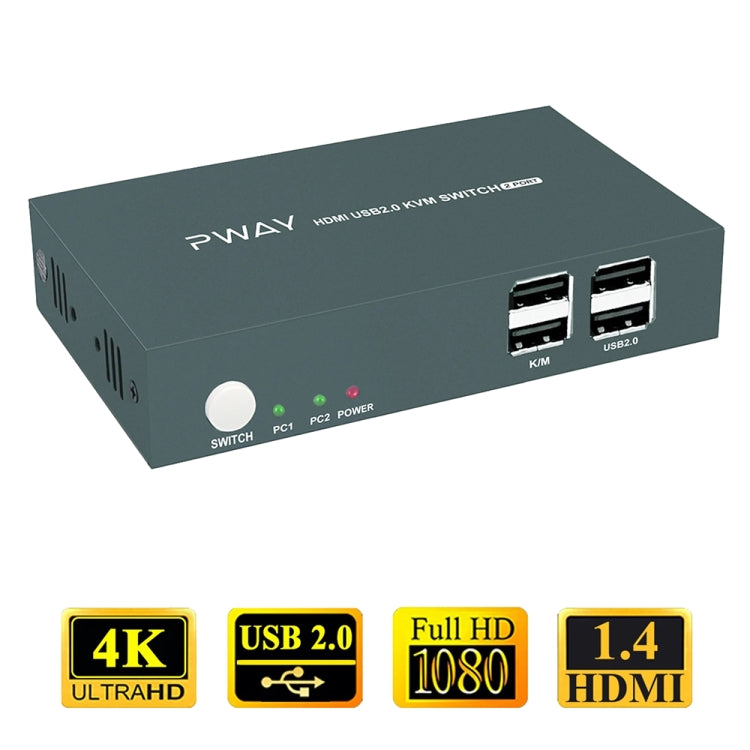 Frendorf | PWAY PW-S7201H 2 In 1 Out HDMI KVM Switch 4K HD Video Bildschirm Cutter