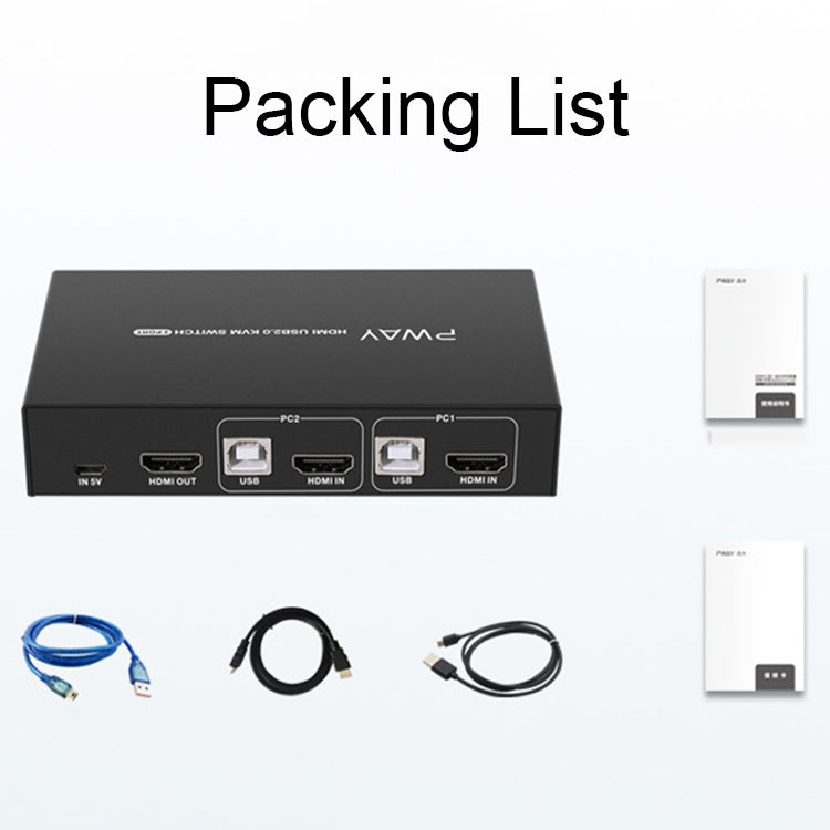 Frendorf | PWAY PW-S7201H 2 In 1 Out HDMI KVM Switch 4K HD Video Bildschirm Cutter