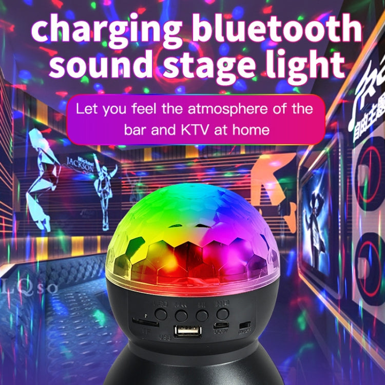 Home LED Magic Ball Lichter Bounce Ambient Lampen Raum Sound Lichter Bälle, Farbe: Lade Modell Schwarz (RGB Farbige 5W)