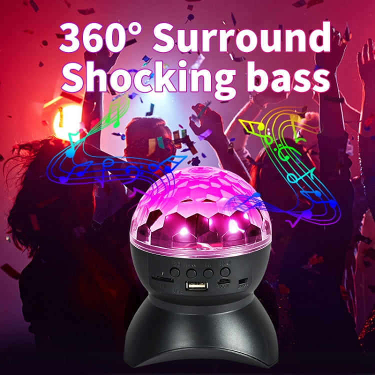 Home LED Magic Ball Lichter Bounce Ambient Lampen Raum Sound Lichter Bälle, Farbe: Lade Modell Schwarz (RGB Farbige 5W)