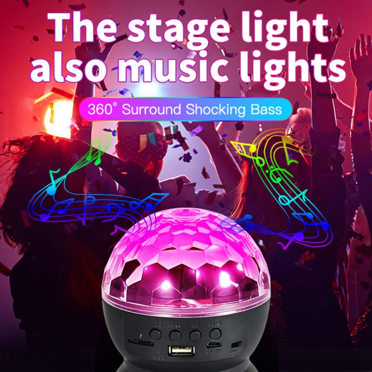 Home LED Magic Ball Lichter Bounce Ambient Lampen Raum Sound Lichter Bälle, Farbe: Lade Modell Schwarz (RGB Farbige 5W)