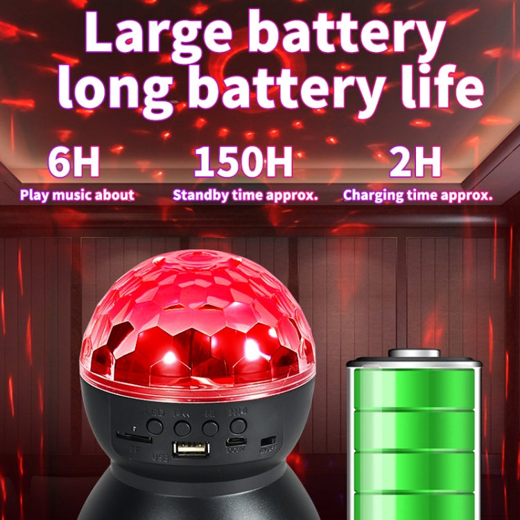 Home LED Magic Ball Lichter Bounce Ambient Lampen Raum Sound Lichter Bälle, Farbe: Lade Modell Schwarz (RGB Farbige 5W)