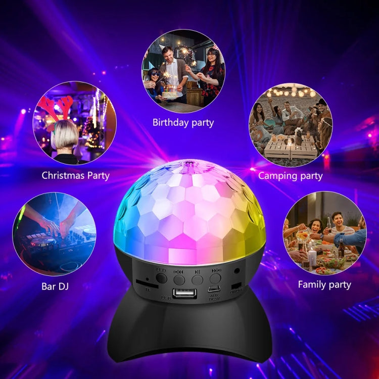 Home LED Magic Ball Lichter Bounce Ambient Lampen Raum Sound Lichter Bälle, Farbe: Lade Modell Schwarz (RGB Farbige 5W)