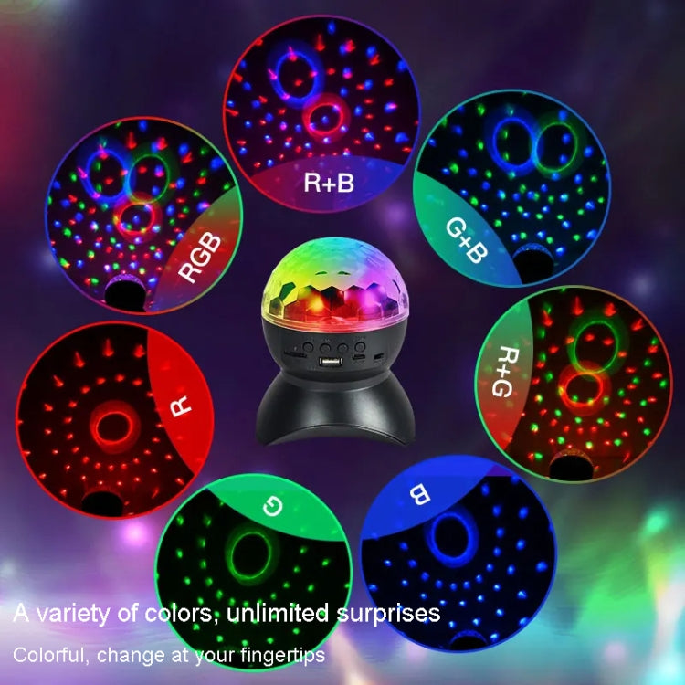Home LED Magic Ball Lichter Bounce Ambient Lampen Raum Sound Lichter Bälle, Farbe: Lade Modell Schwarz (RGB Farbige 5W)