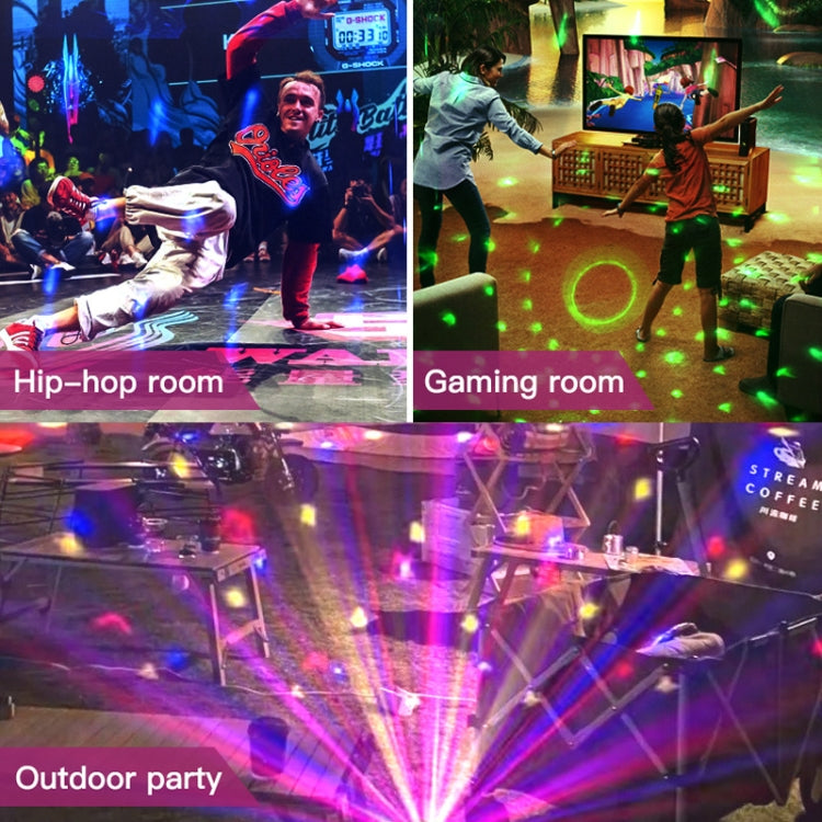Home LED Magic Ball Lichter Bounce Ambient Lampen Raum Sound Lichter Bälle, Farbe: Lade Modell Schwarz (RGB Farbige 5W)
