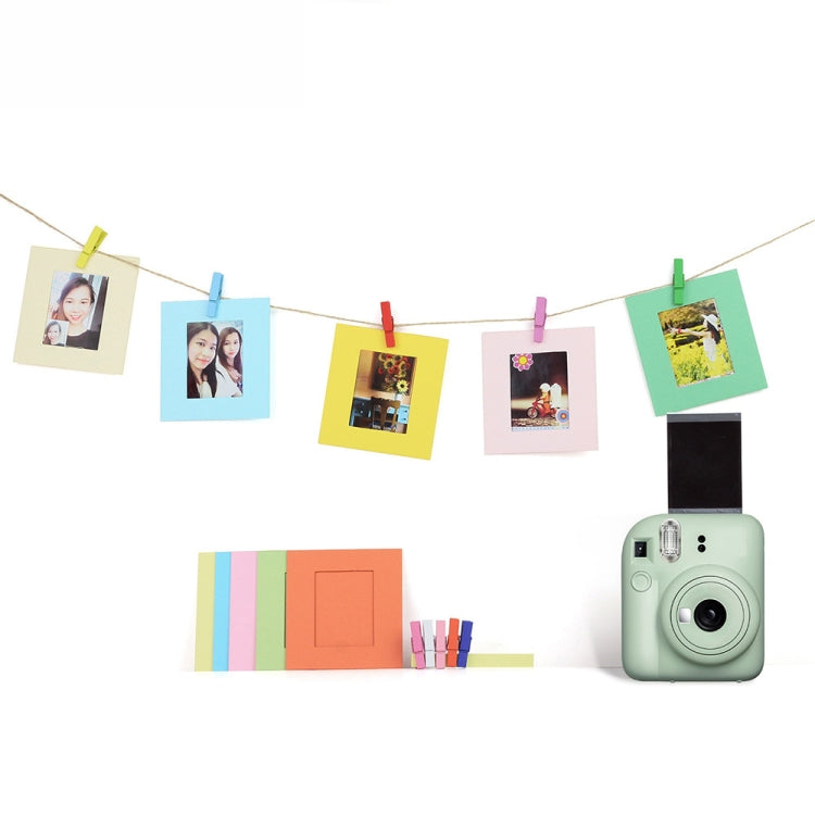 Frendorf | Für Polaroid Mini12 7 in 1 Fotoalbum Aufkleber Foto Rahmen Kameratasche, Farbe: Grün