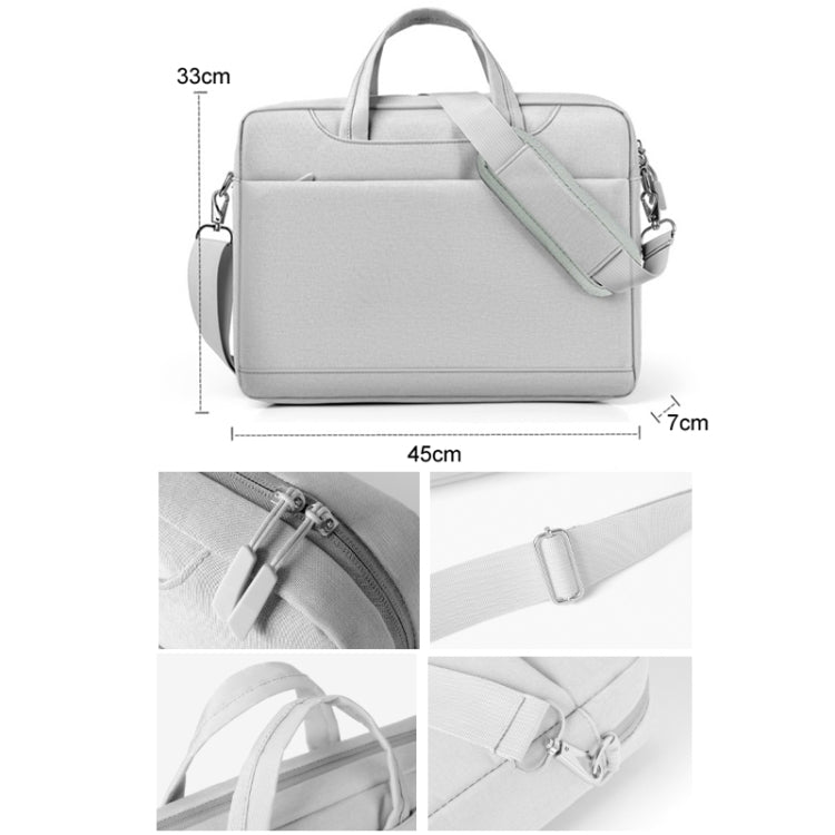 Frendorf | 17,3 Zoll Tragbare Crossbody Air Bag Gaming Computer Laptop Schultertasche (Hellgrau)