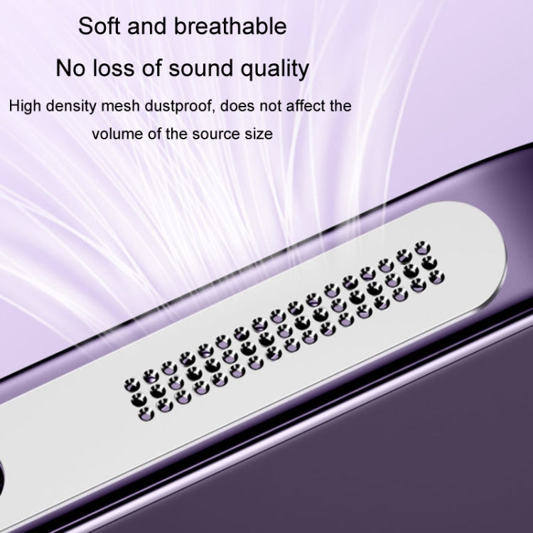 Frendorf | 2 Stück /Set Für iPhone 12 / 13 / 14 / 15 Serie Lautsprecher Beschichtung Metall Staubdicht Netz Ladeanschluss Schutzfolie Staubaufkleber (Schwarz)