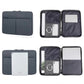 Frendorf | 13/13.3 Zoll Hahnentritt Muster Oxford Stoff Laptop Tasche Wasserdicht Tablet Aufbewahrungstasche (Haze Blau)