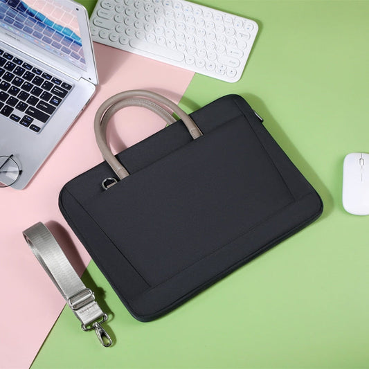 Frendorf | 15 -16.1 Zoll Oxford-Stoff Laptop-Tasche Umhängetasche Tragehülle Aktentasche (Schwarz)