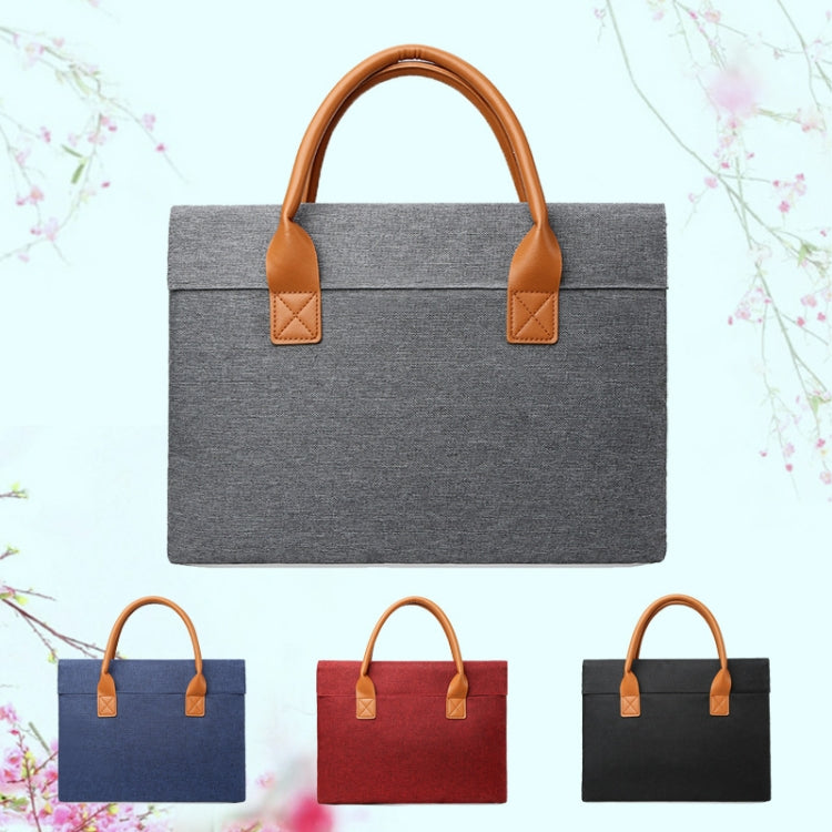 Frendorf | 13,3 Zoll Oxfordstoff Leicht Tragbare Laptop Tasche Mit PU-Griff (Blau)