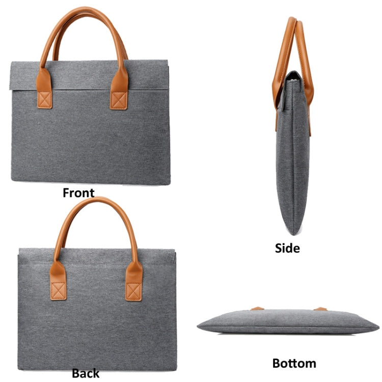 Frendorf | 15,6 Zoll Oxford-Stoff Leichte Tragbare Laptop-Tasche Mit PU-Griff (Schwarz)
