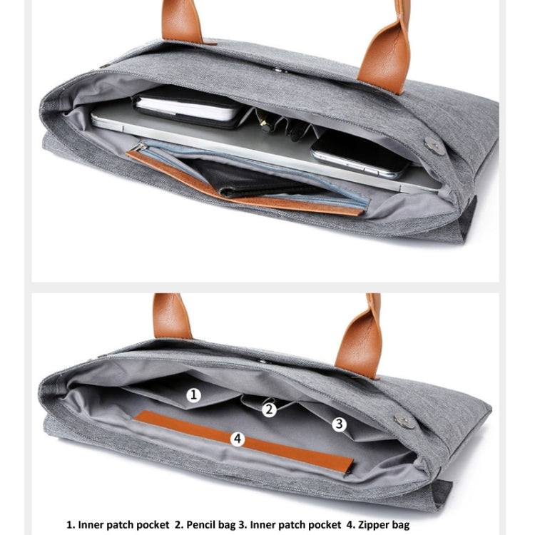 Frendorf | 13,3 Zoll Oxford Stoff Leicht Tragbare Laptop Tasche Mit PU Griff (Schwarz)