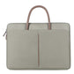 Frendorf | 15 -15.6 Zoll Oxford Stoff Laptop Tasche Herren Damen Aktentasche mit PU Griff (Grau Grün)