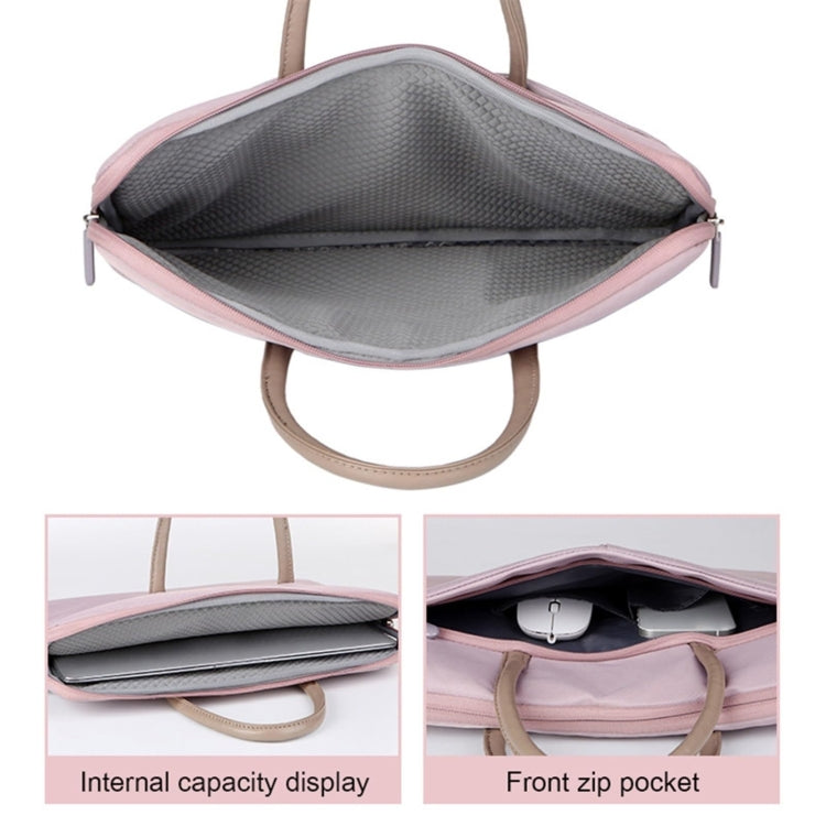 Frendorf | 15 -15.6 Zoll Oxford-Gewebe Laptop-Tasche Herren Damen Aktentasche mit PU-Griff (Lotus Pink)