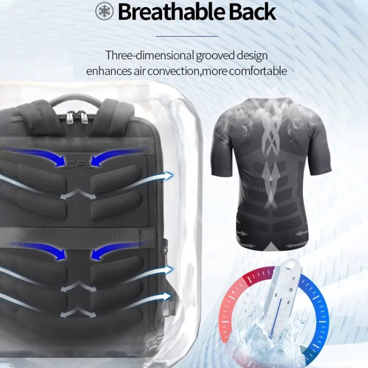 Frendorf | Bopai Großraum-Wasserdichtes Business-Laptop-Rucksack Mit USB+Type-C-Anschluss, Farbe: Ultimative Version