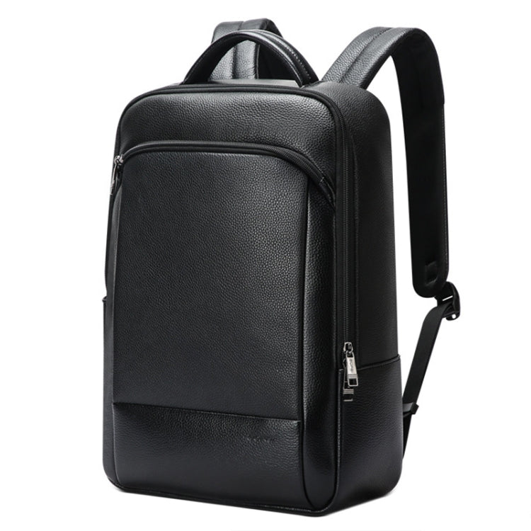 Frendorf | Bopai 61-123311 Großraum Erste-Schicht Rindsleder Business Laptop Rucksack (Schwarz)