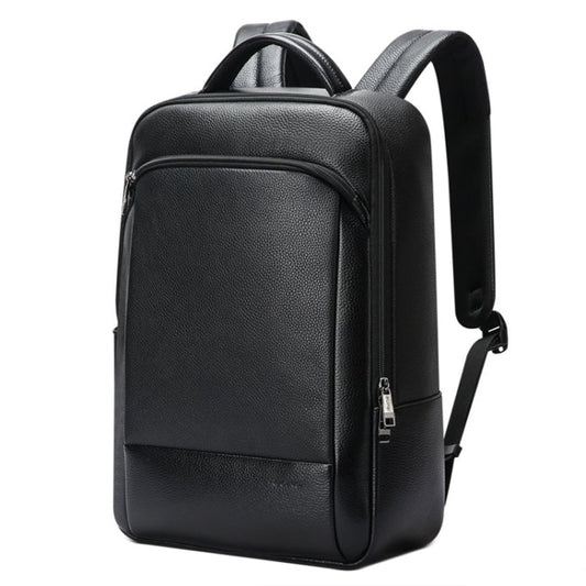 Frendorf | Bopai 61-123311 Großraum Erste-Schicht Rindsleder Business Laptop Rucksack (Schwarz)