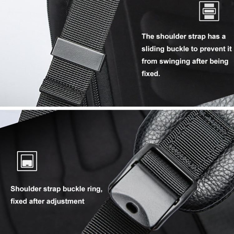 Frendorf | Bopai 61-123311 Großraum Erste-Schicht Rindsleder Business Laptop Rucksack (Schwarz)